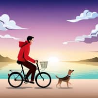 Fahrrad fahren mit Hund